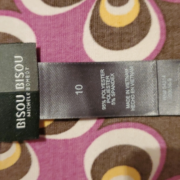 Bisou Bisou Wrap Dress Sz 10 Geometric Pattern / Great work dress. Beaut… - Picture 6 of 10